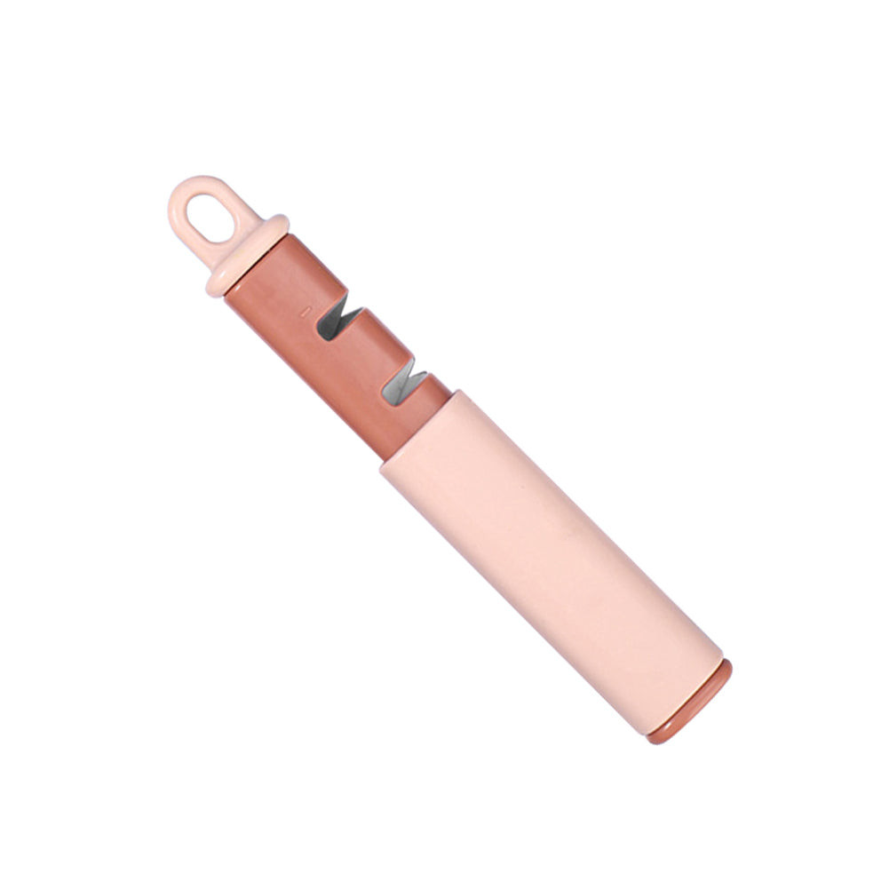 Descascador e Afiador 2 em 1 Rosa Portátil Aço Inox Prático