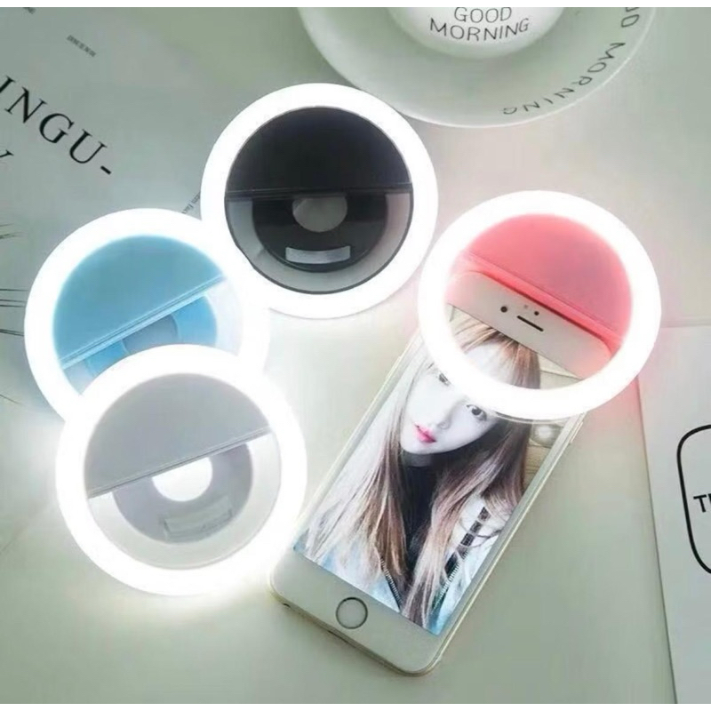 Anel Luminoso Para Celular Flash Selfie Mini Ring Light Cor Branco