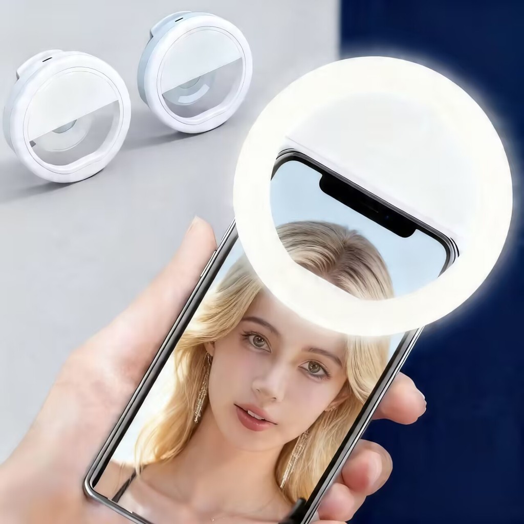 Anel Luminoso Para Celular Flash Selfie Mini Ring Light Clipe Anel Luz Pra Selfie Ring Light Flash Celular Universal