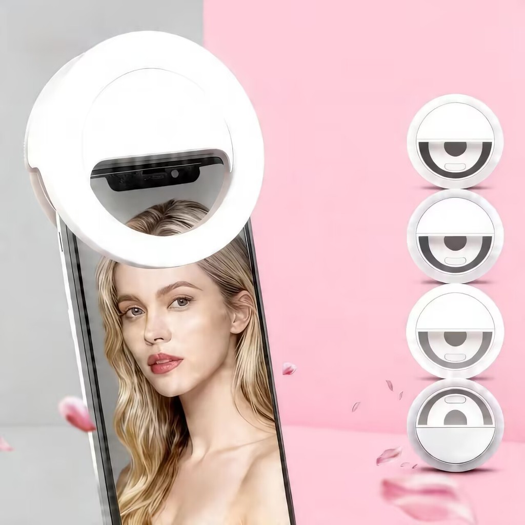 Anel Luminoso Para Celular Flash Selfie Mini Ring Light Clipe Anel Luz Pra Selfie Ring Light Flash Celular Universal