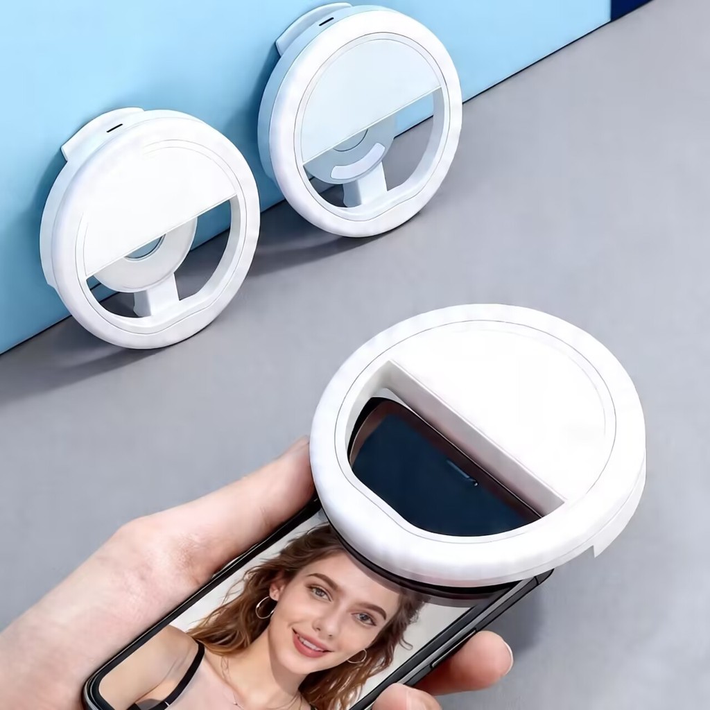 Anel Luminoso Para Celular Flash Selfie Mini Ring Light Clipe Anel Luz Pra Selfie Ring Light Flash Celular Universal