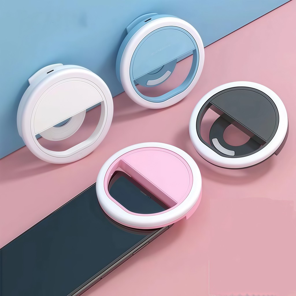 Anel Luminoso Para Celular Flash Selfie Mini Ring Light Clipe Anel Luz Pra Selfie Ring Light Flash Celular Universal