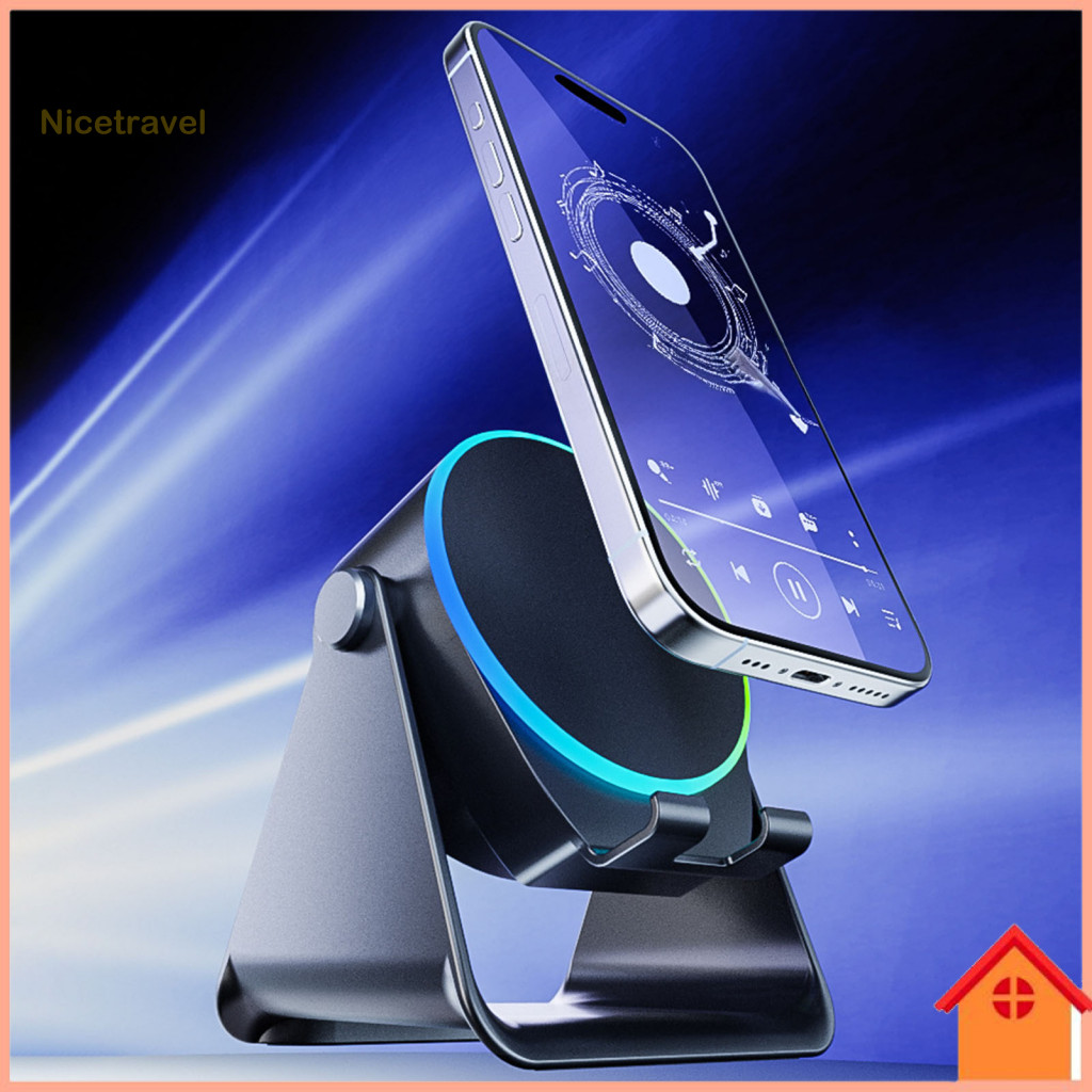 Adjustable Phone Holder Speaker Wireless with Bluetooth 5-in-1 Induction Stand Stereo Sound for Southeast