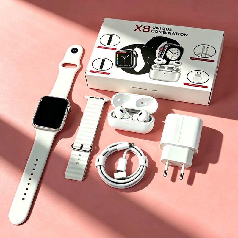kit Carregador Smartwatch Relógio Inteligente Calculadora 2026 digital Para iOS Android Completo 6 Em 1 i13 TWS