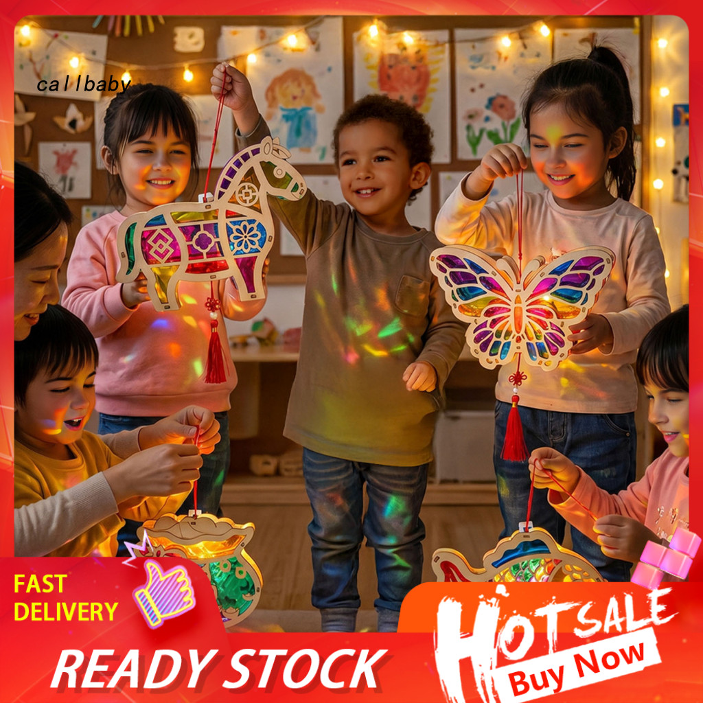 Portable Led Light Lantern Handmade Craft Diy Wooden Kit with – Hollow Persimmon Shape Glow Toy for Kids Adults Cellop