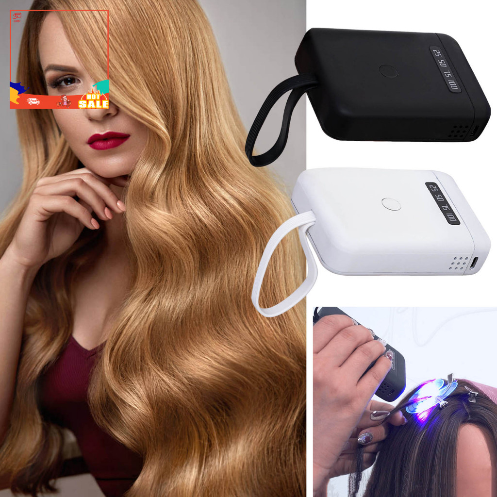 Rechargeable Hair Extension Tool Uv Light Portable 405nm Led Lamp 5000mah Handheld Wig Glue Curing Machine for Home Salo