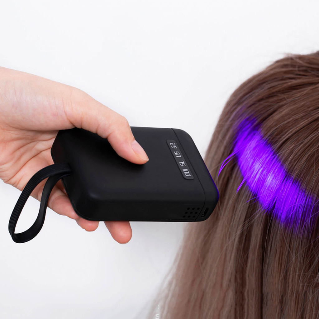 405nm Led Hair Extension Lamp Cordless Portable Uv Light Machine for Home Salon Rechargeable for Wig Glue Curing