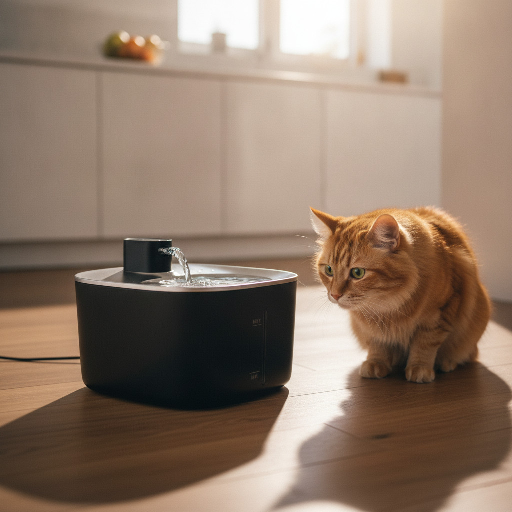 Preto - Bebedouro Inox Flow Wireless - Original Premium Lacrado Envio Rápido