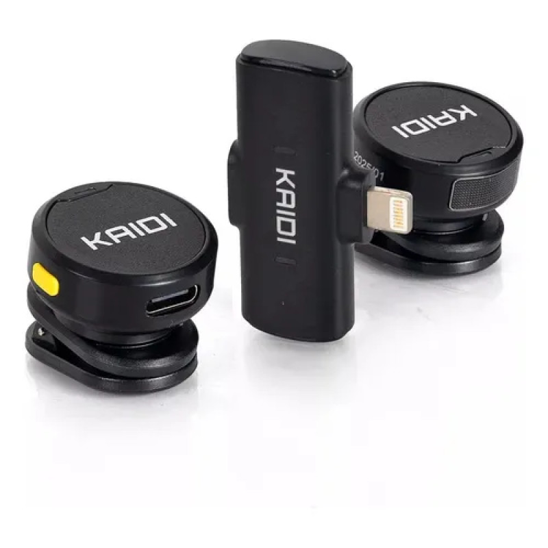 Microfone Duplo Kaidi Kmf4-c Wireless Usb-c Para Smartphones Iphone