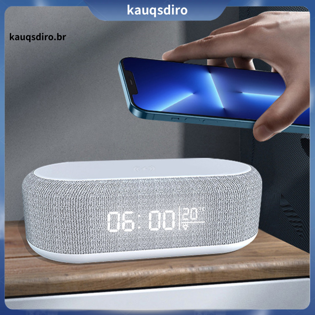 Wireless Charging Alarm Clock with Night Light Gradual Wake-up Feature Digital Dimmable Led for Southeast