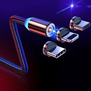 Cabo de Carregador Atacado Magnetico KIT COM 10 Usb 3 em 1 Cabo Reforçado - 360° X - Cable para V8 IOS Tipo C Universal