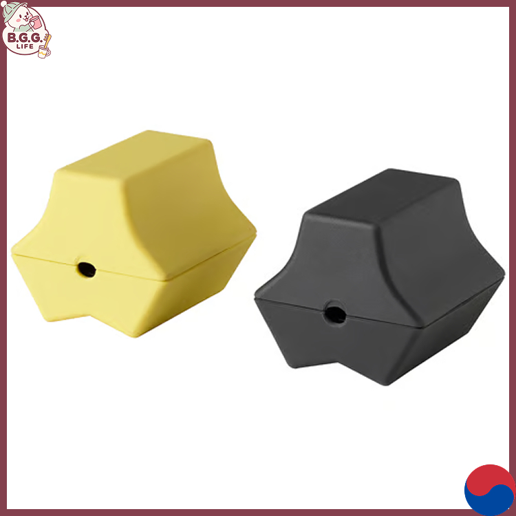 [korea IKEA] Suporte Magnético Para Cabo USB HAVSKÅL Pacote Com 2 , Preto/Amarelo-Organizador De Cabos De Mesa Base Anti