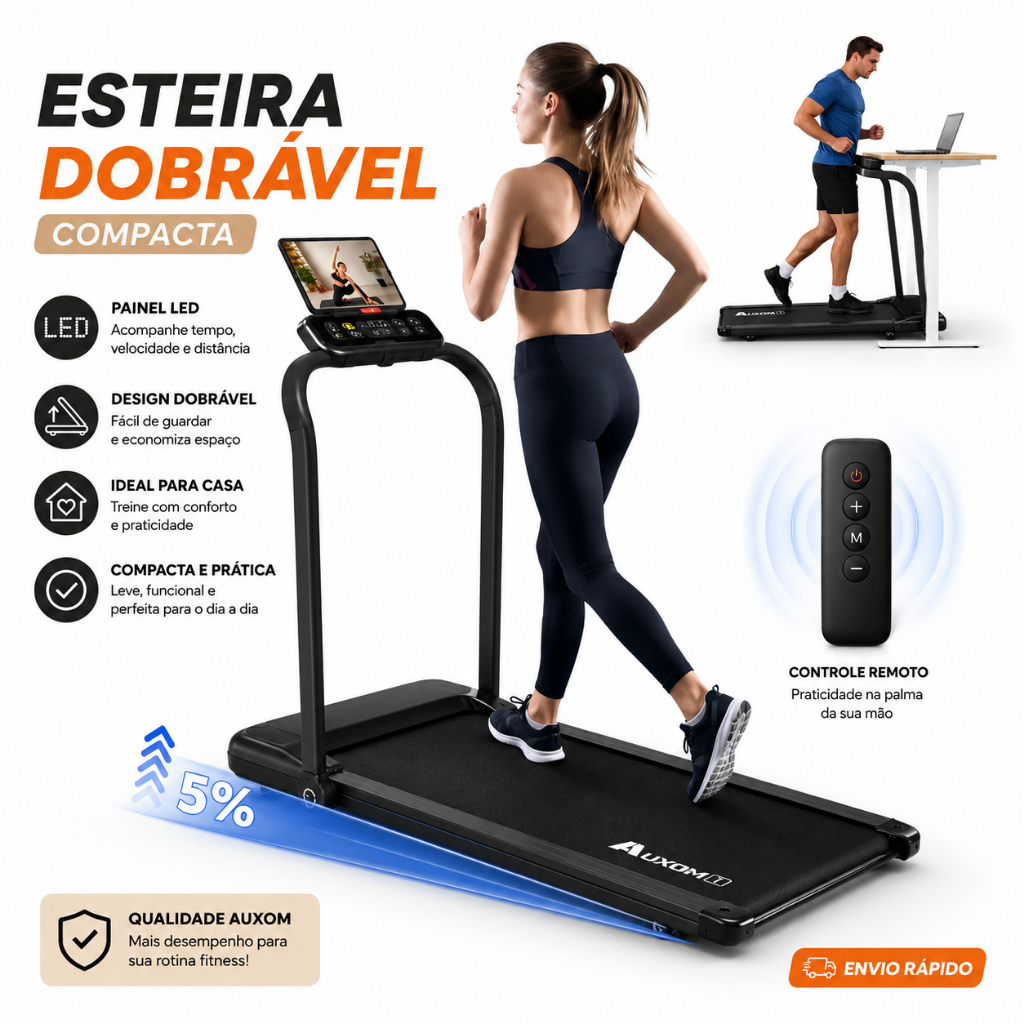 Electric Treadmill Ergonomic Foldable Portable Adjustable 3 Positions with Remote Control for Home Gym 110V 220V
