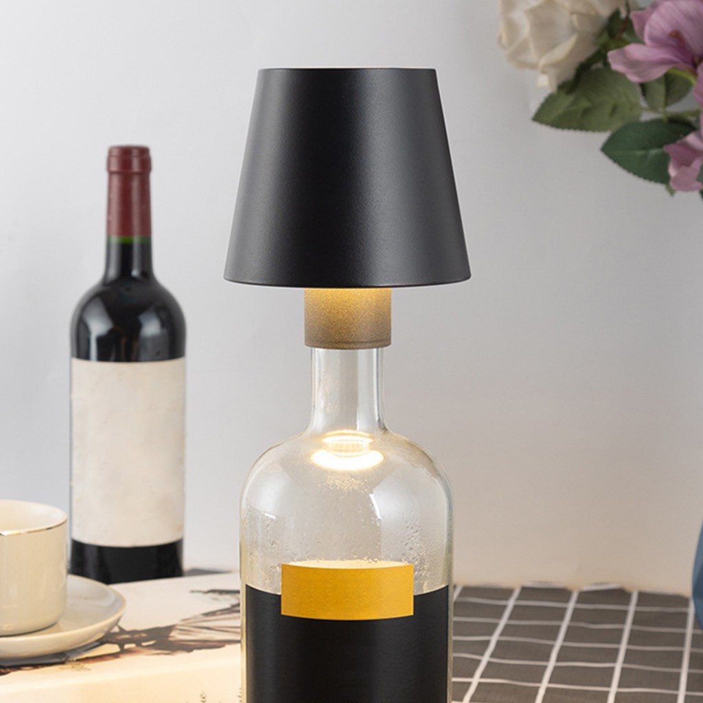 Bottle Light Decor Decoration Rechargeable Led Wine Lamp Touch Control Desk Table for Home  Bar Cafe 3 Colors Brightness