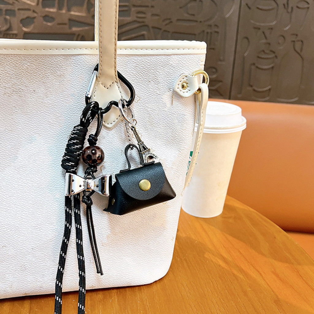 Textured Surface Coin Bag Small Wallet Mini Dumpling Purse Keychain with Detachable Wrist Strap Waterproof Imitation Lea