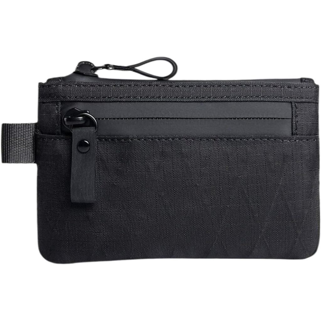 Waterproof Nylon Pocket Wallet - Durable Zipper Bag & Card Holder For Men Outdoor Travel(Black)