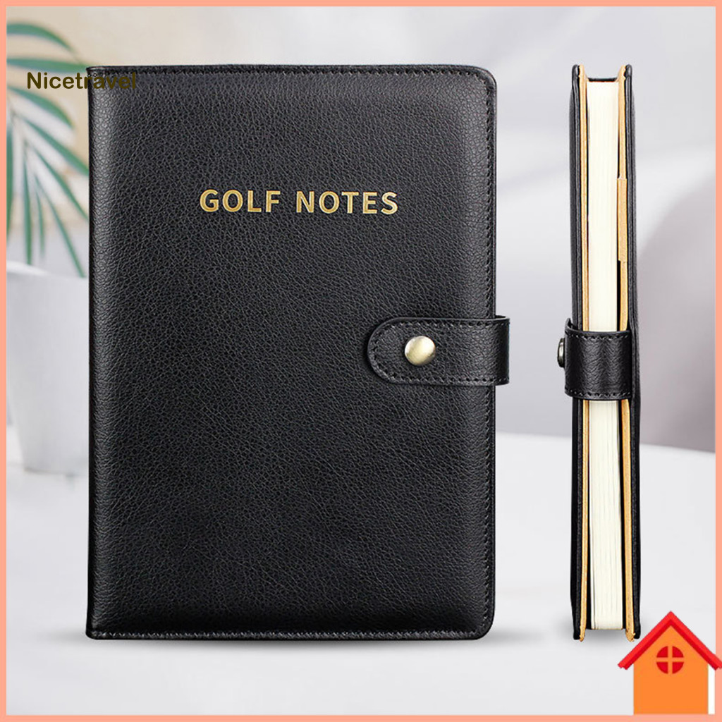 Stylish Golf Scorecard Wallet High-quality Score Tracker Waterproof Book for Men – Faux Leather Log Notebook Pocket Si