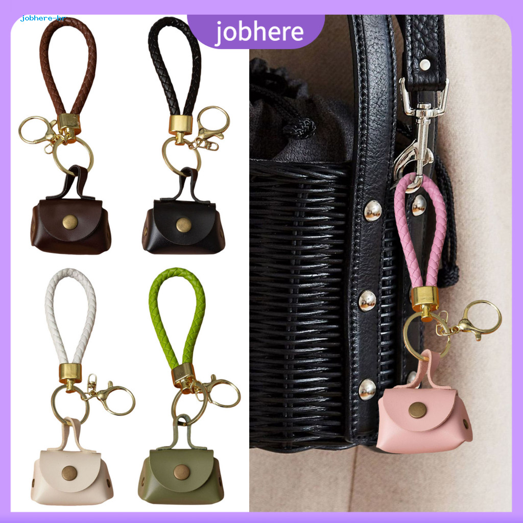 Mini Dumpling Bag Coin Purse Keychain with Detachable Wrist Strap Waterproof Faux Leather Compact Secure Closure Perfect