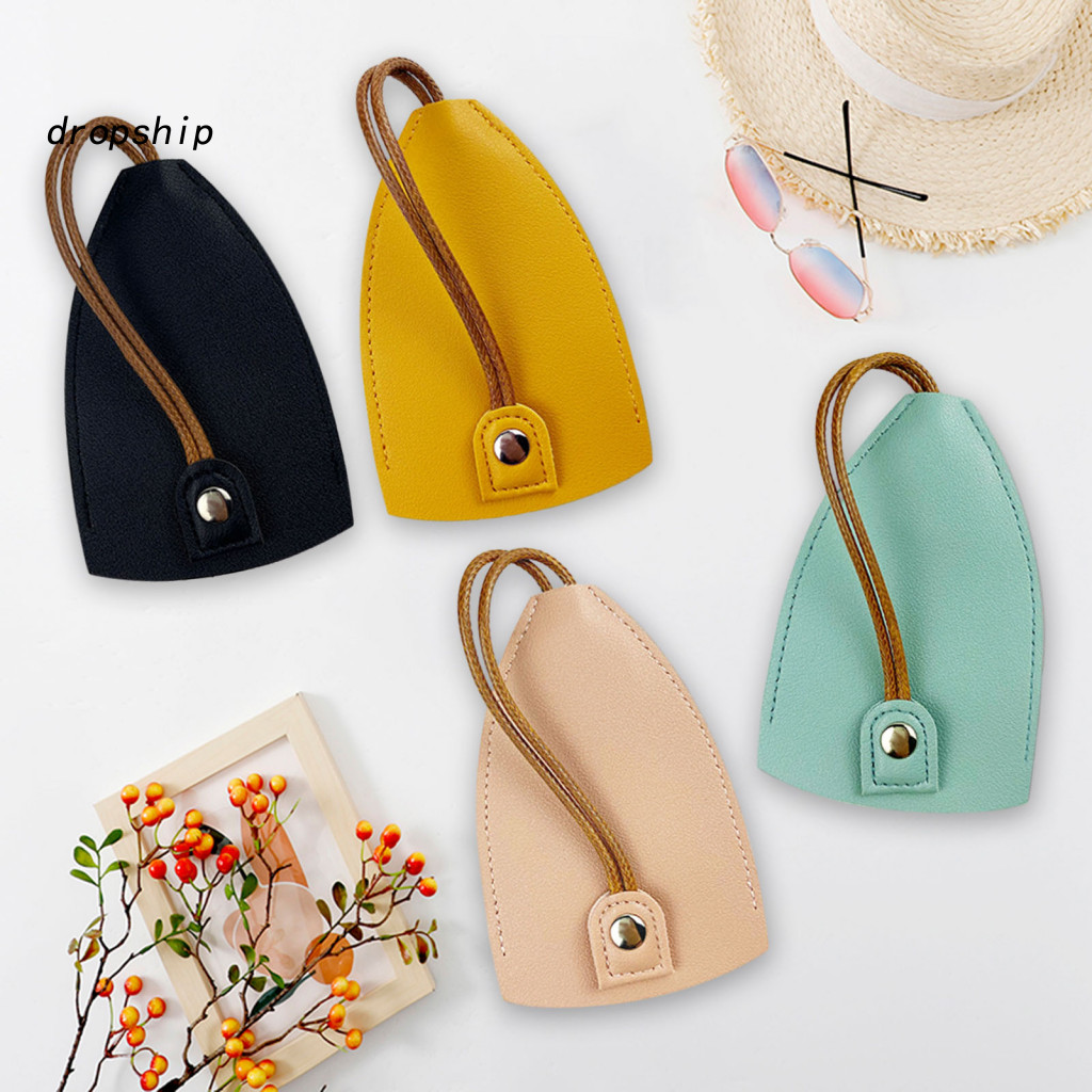 Pull Out Key Case Scratch Resistant Portable Waterproof Faux Leather Drawstring Bag Capacity Handmade Car Storage Pouch