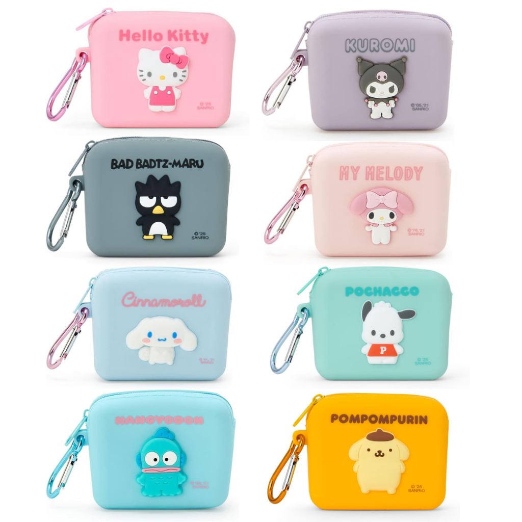 Sanrio Hello Kitty Silicone Mini Pouch Coin Purse Waterproof Bag Charm Keychain Direct from Japan
