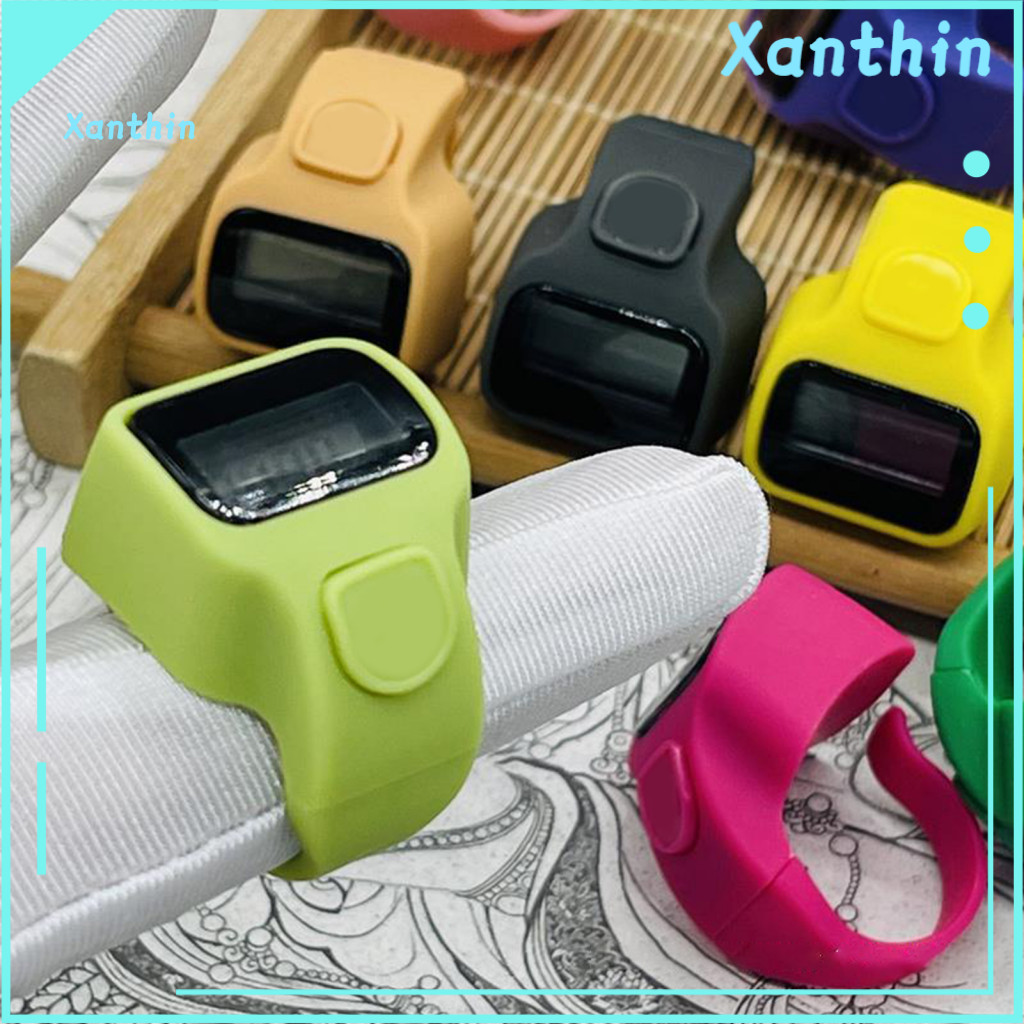 Clicker Counter 3pcs Electronic Finger Ring with Led Light 5-digit Digital Tally Resettable Mini Hand for Counting Sport