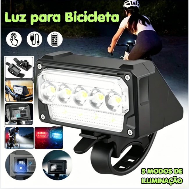 Bicycle Signal Light Led Bike Rechargeable USB Flashlight Front Light Lumens Super Powerful Night Accessories