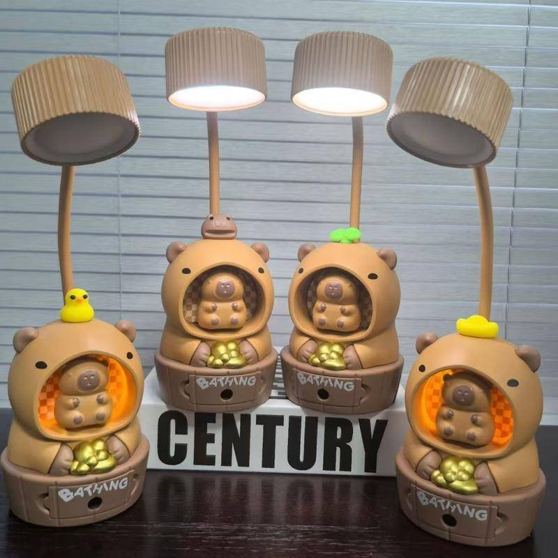 Cartoon capybara LED Desk lamp for eye protection USB Rechargeable Study Lamp