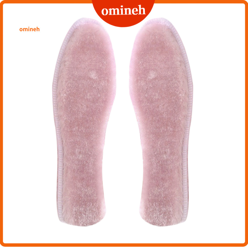 Moisture-absorbing Insole Ergonomic 1 Pair Thick Winter Shoe Insoles Fleece Lined Anti-slip Warm Inserts Breathable Swea