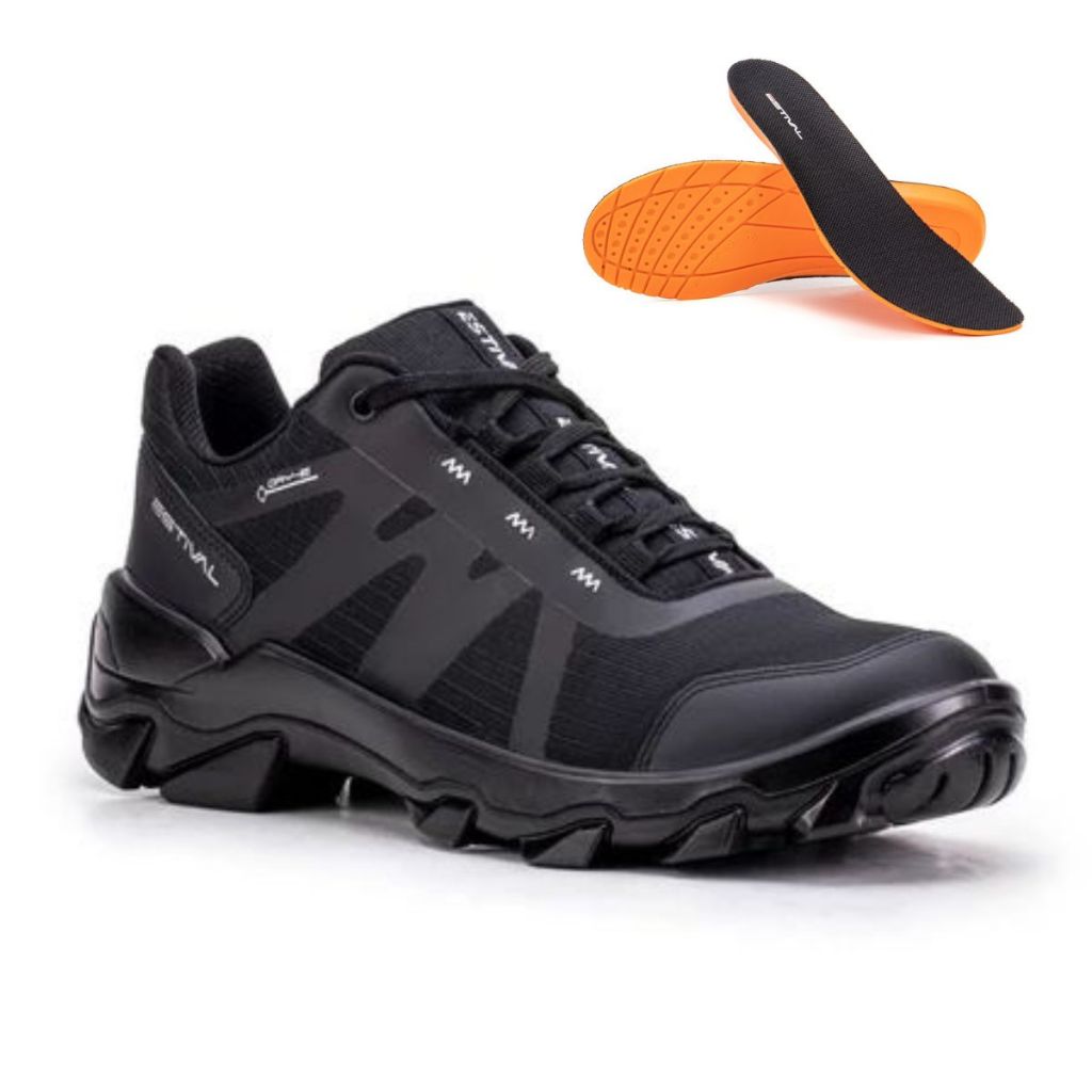 Sapato Tênis De Segurança Hybrid Smart All Black Estival Com Palmilha PU CA 47823