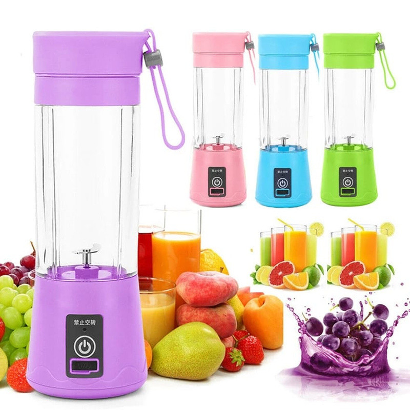 Mini Liquidator Portable Shake 6 Lamines 380ML USB Cable 110V 220V Electric Orange Squeegeec
