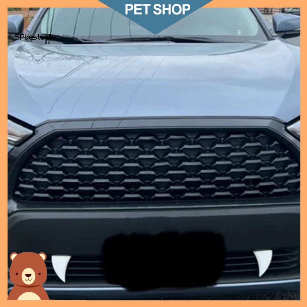 Car Accessory Vampires Teeth Decoration 1 Pair Halloween Vampire Waterproof Front Grill Fangs for Cars Trucks Suvs for S