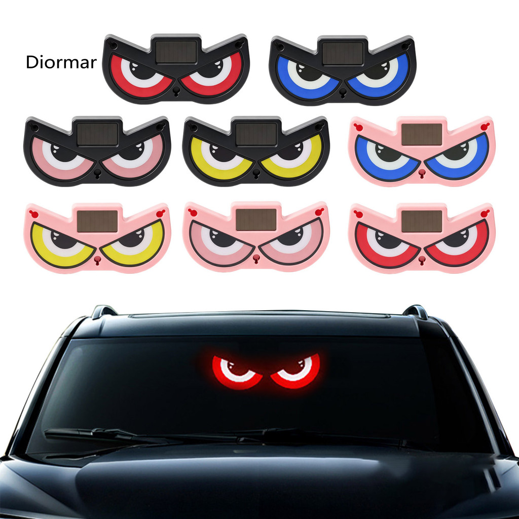 Car Enthusiast Night Display Wireless Window Decoration Light Solar Demon Eye Dynamic Led with Sensor Usb Rechargeable f
