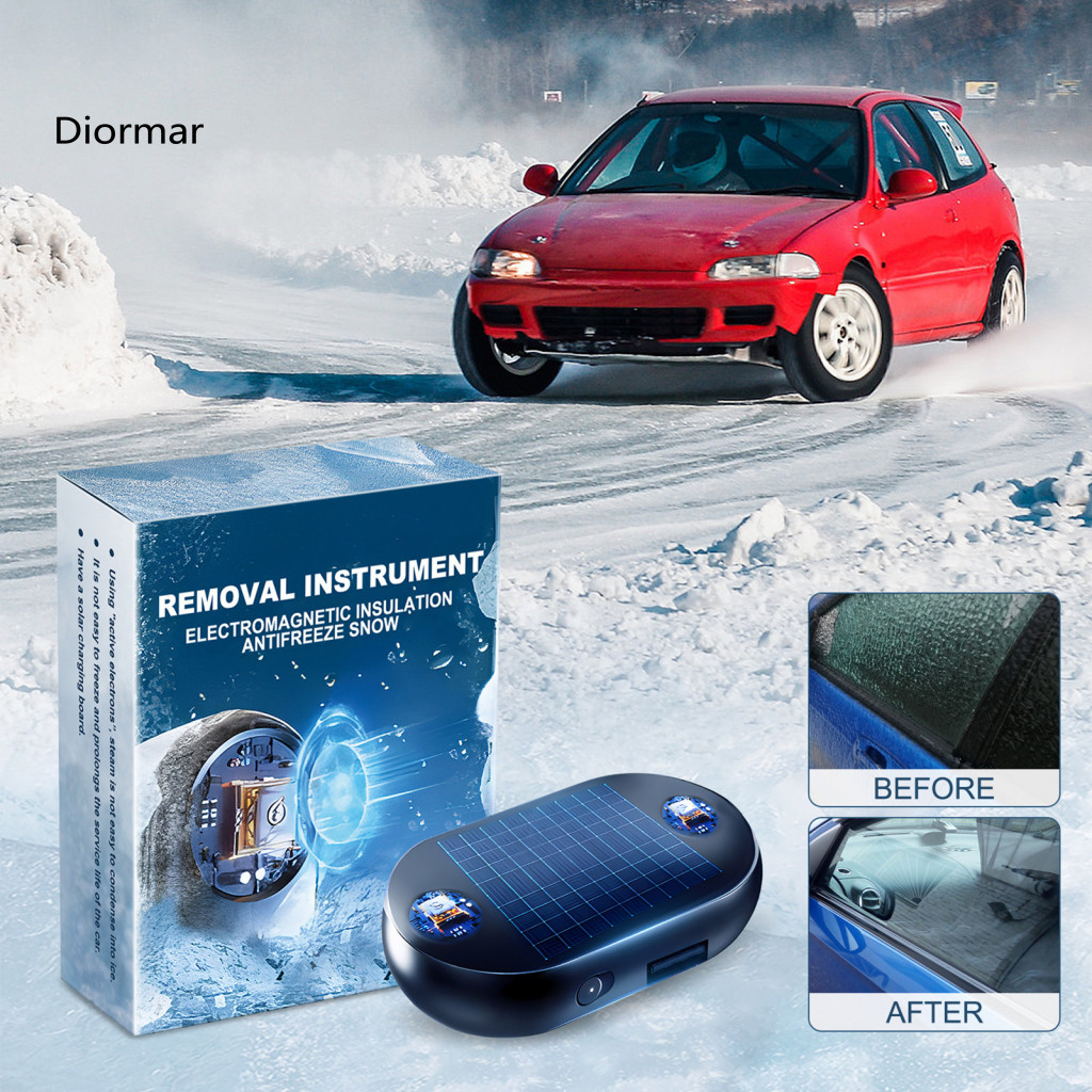 Antifreeze Snow Removal Tool Portable Solar Usb Rechargeable Car Window Defroster – Quick Ice Remover with Electromagn