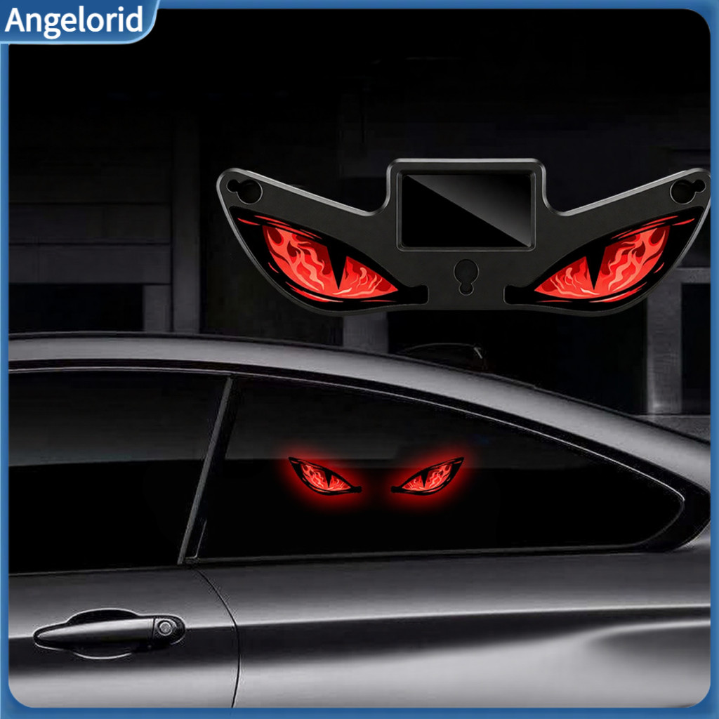 Devil Eye Led Accessories Solar Powered Vehicle Car Warning Light with Eyes Type-c Rechargeable Vibration Sensor Multipl