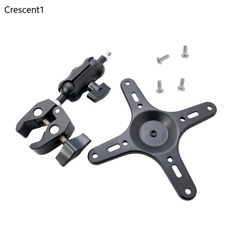 Crescent1 Monitor Mount Para Haste Redonda Suporte Tela Metal Placa Conjunta Mesa E Câmera