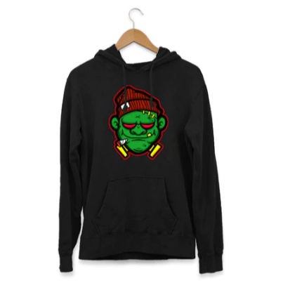 Moletom Masculino Com Capuz, Estampa Ogro De Fone Tecido Premium 100% Algodão
