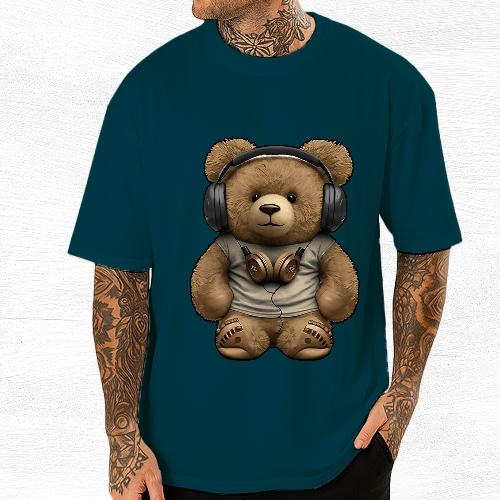 Camiseta Premium Nexstar Lançamento Urso De Fone
