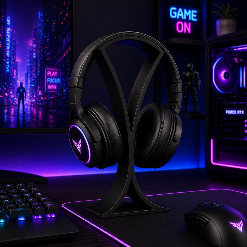 Suporte Universal de Mesa Para Headset Gamer E Fones De Ouvido Elegante e Premium