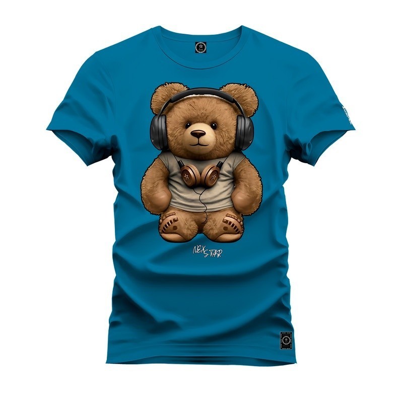 Camiseta Premium Nexstar Lançamento Urso De Fone