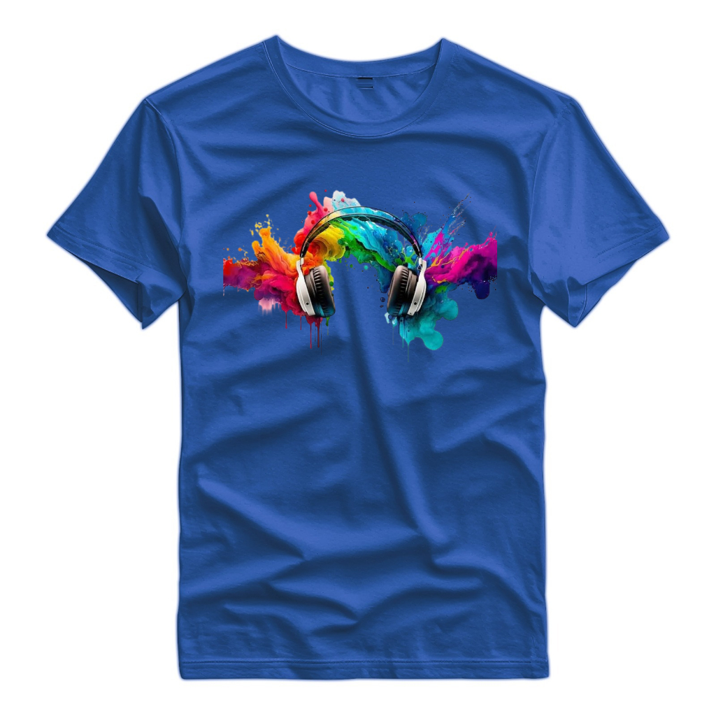 Camiseta Masculina Premium Malha 30.1 100% Algodão Personalizada Fone