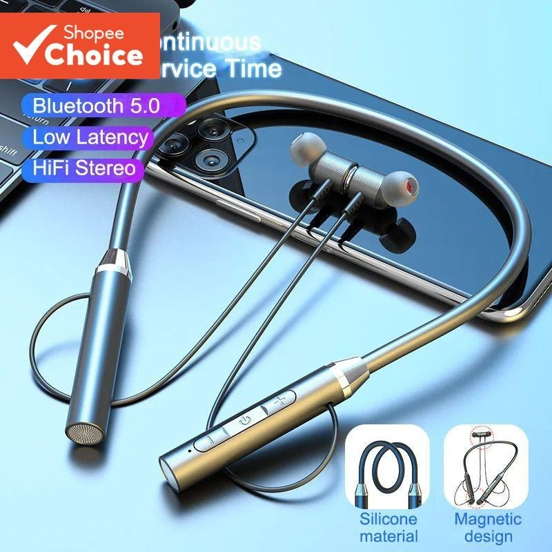 K58 Fones De Ouvido Sem Fio Bluetooth Neckband Com Design Magnético HiFi Stereo Earbuds ENC Chamadas HD Estáveis À Prova