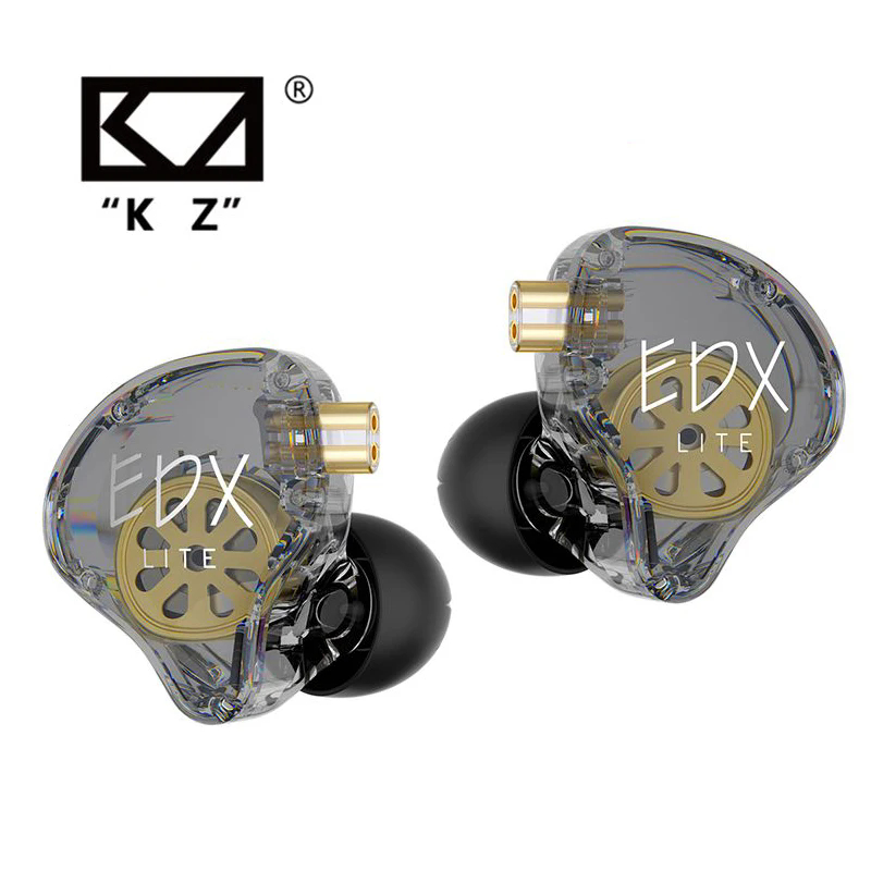 KZ-EDX Lite Fones De Ouvido Dinâmicos HIFI Bass No Monitor Magnéticos Internos Com Microfone Embutido