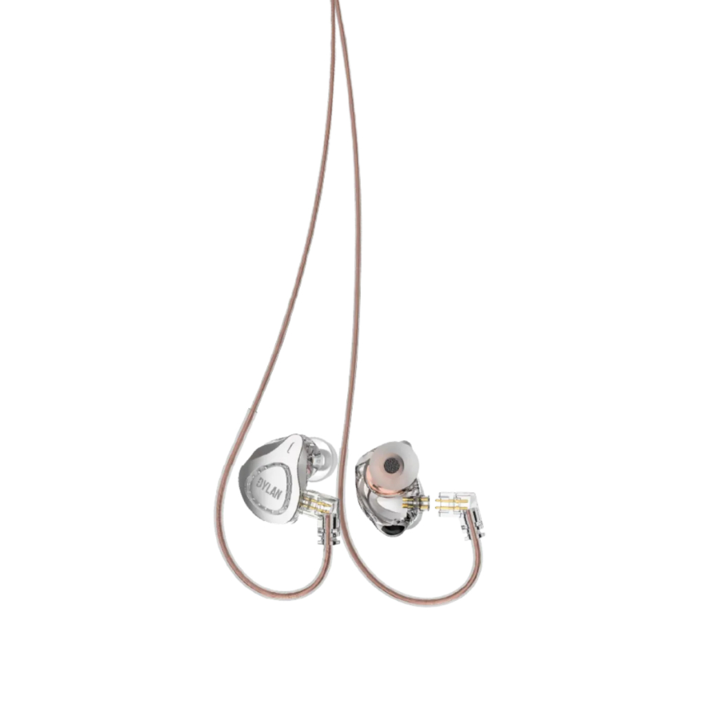 Fone De Ouvido Monitor De Palco In-Ear Dylan DE-515 Silver Double Dynamic Magnetic