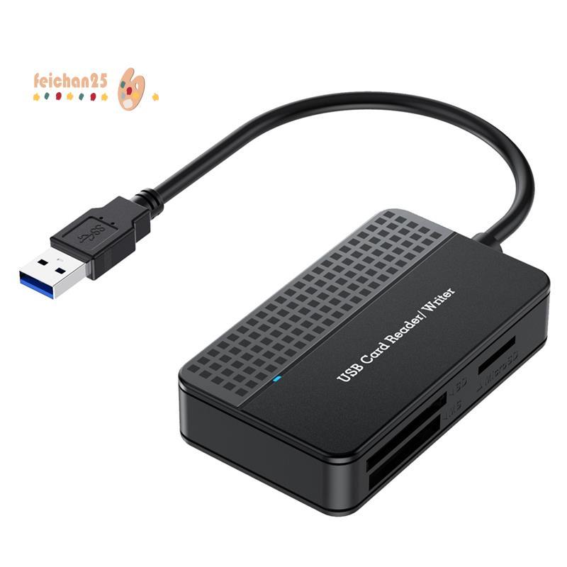[Fast F] Reader 4 Em 1 , Leitor De Cartão TF SD MS CF Adaptador De Vários Cartões Externo Para Câmera De Computador Inte