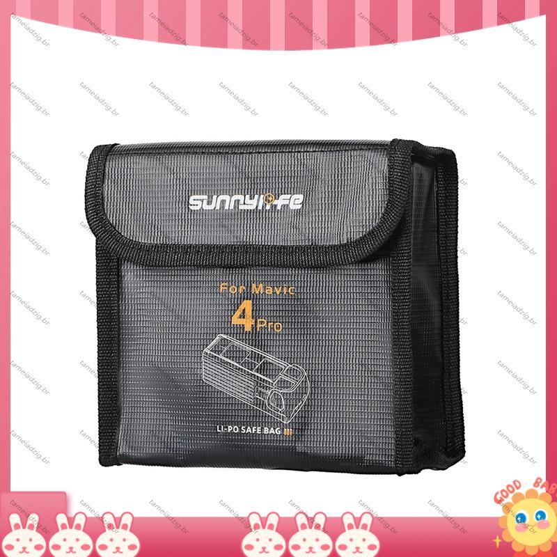 [Fast T] Bolsa Protetora De Armazenamento De Bateria LiPo Para 4 Pro , Capa De Acessório De Drone À Prova De Explosão Re