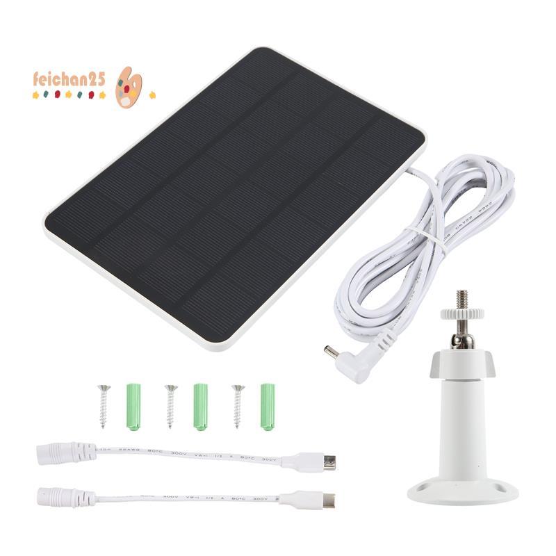 [Fast F] Painel Solar Para Câmera De Segurança Externa , Carregador De Painéis Solares À Prova D'água De 5 W Ring Spotli