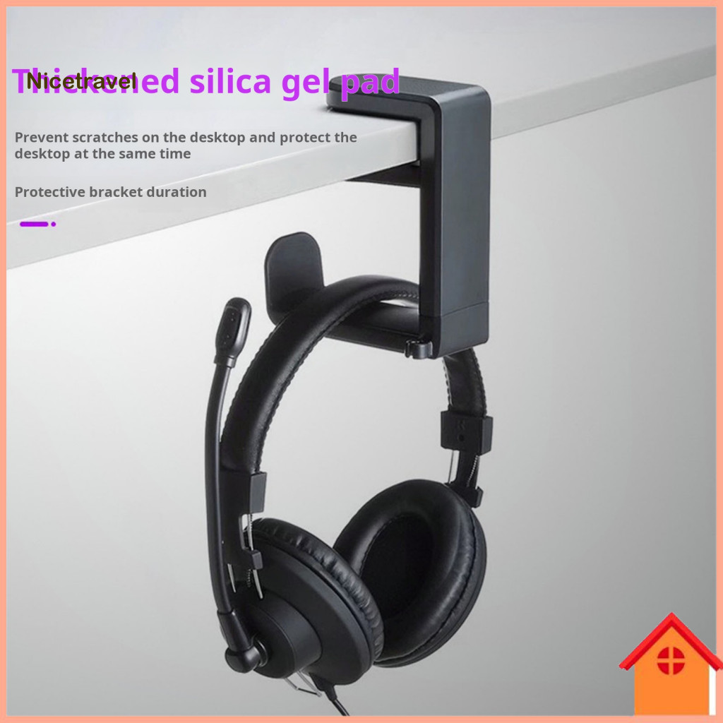 Cable Clip Headphone Hanger 360-degree Rotating Stand 360° with Anti-drop Design Gaming Controller Headset for Stable f
