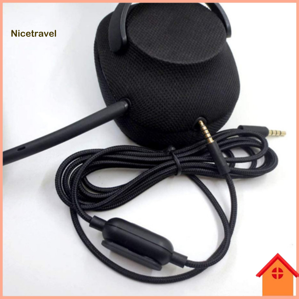 Audio Cable with Mute Switch 2m Nylon Braided for Gpro X G233 G433 Gaming Headset 3.5mm Male to Detachable Wire Volume C