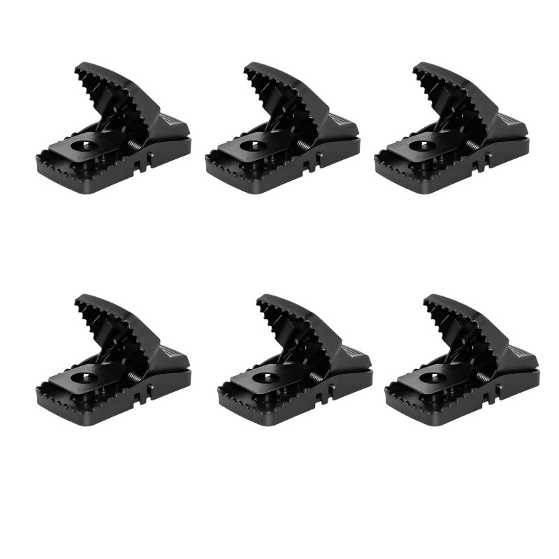 Kit of 6 Professional Reusable Mouse Traps for Rats,Ultra-Resistant, High Precision, Safe Capture.
