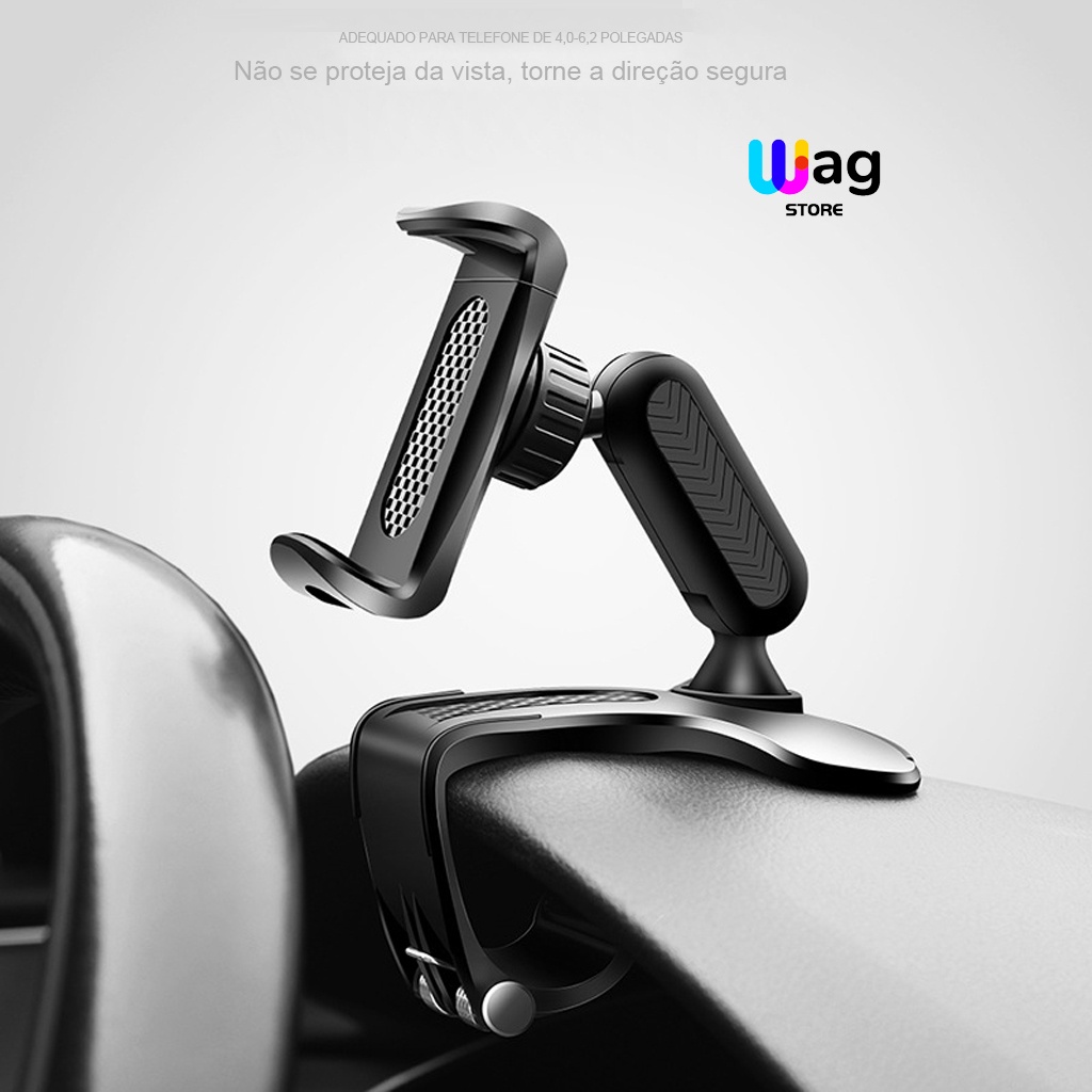 Suporte Veicular Celular Gps Ventosa Gruda Painel Automatic-F22-Envio Imediato